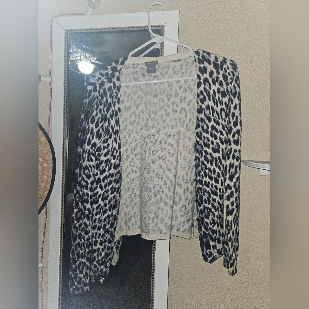 Ann Taylor Leopard Print Cardigan